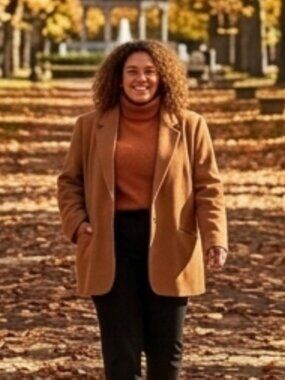 Eaton's Camel Single Button Blazer